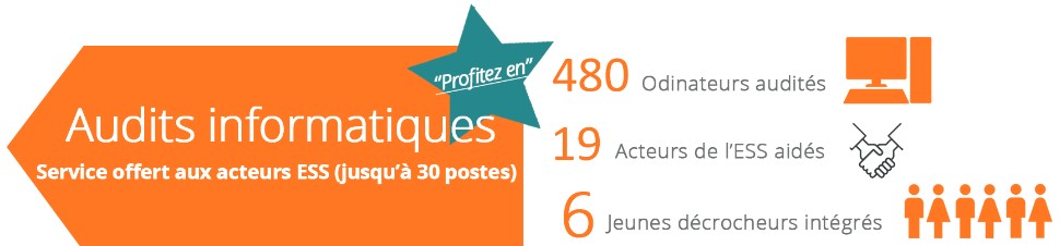 Nos audits sont gratuits uniquement pour nos acteurs de l'ESS